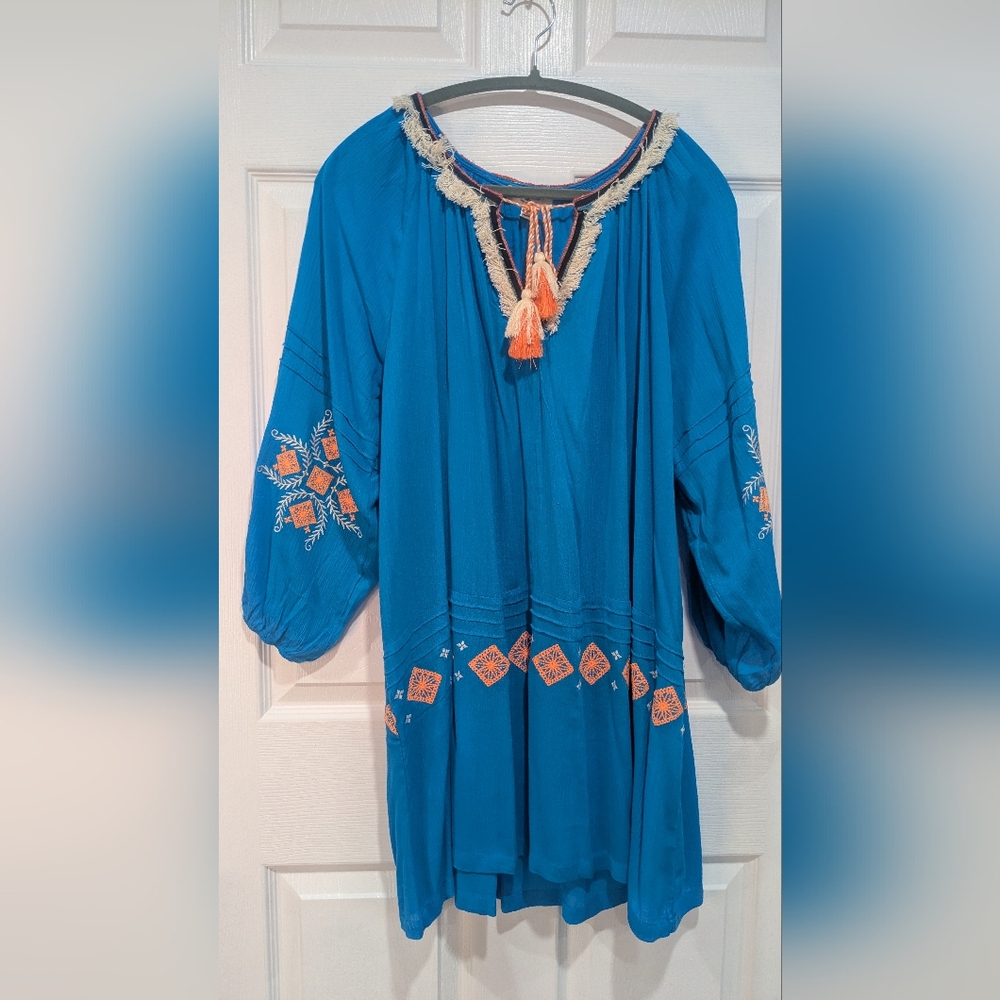 Hayden Blue Dress/ Cover Up And Floral Dress Bundle - Picture 2 of 6